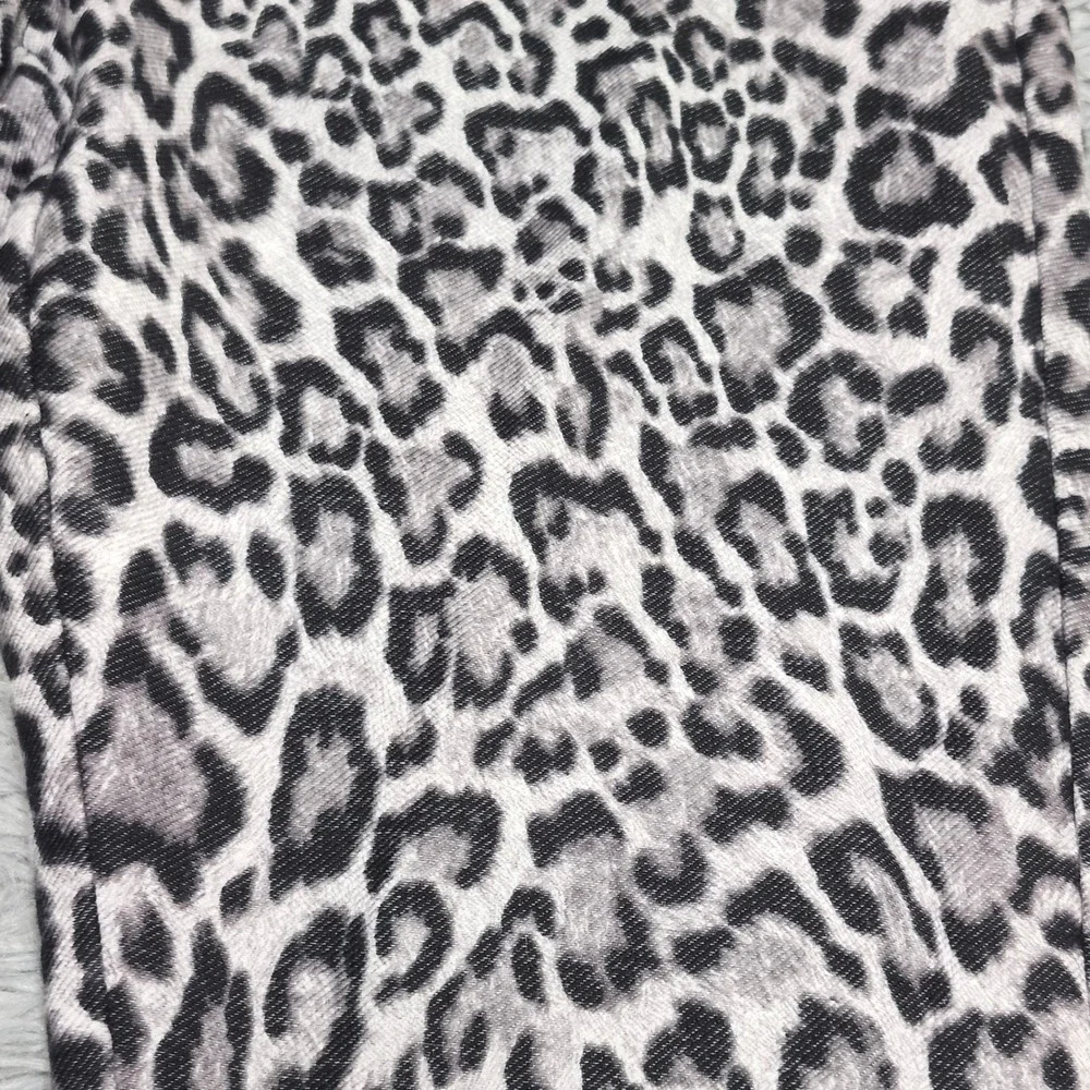 Michael Kors Jegging Legging Pants Large Leopard Print Gray Black Skinny Pull On
